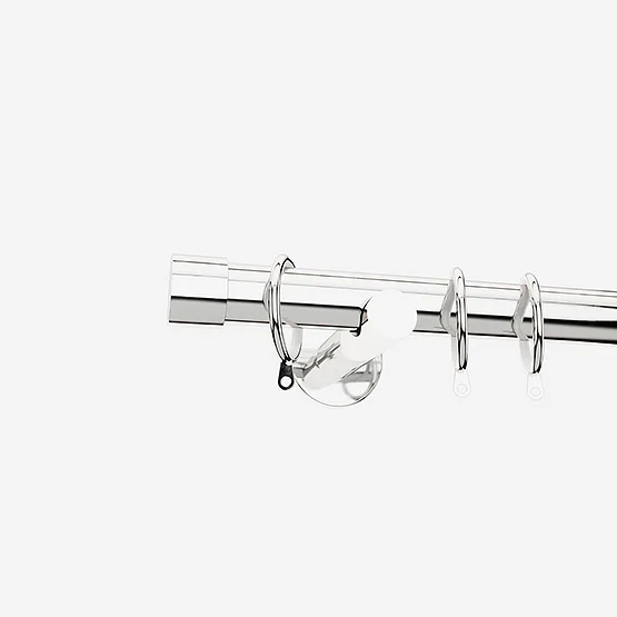 35mm Allure Signature Polished Chrome End Cap Finial pole