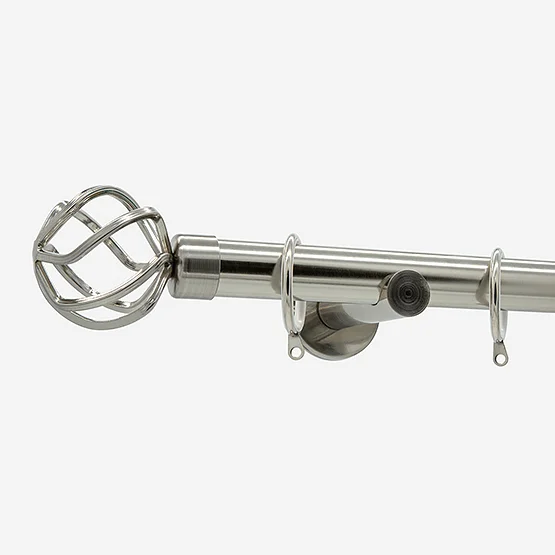 35mm Allure Signature Stainless Steel Cage Finial pole