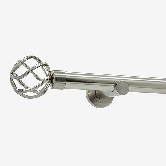 35mm Allure Signature Stainless Steel Cage Finial Eyelet pole