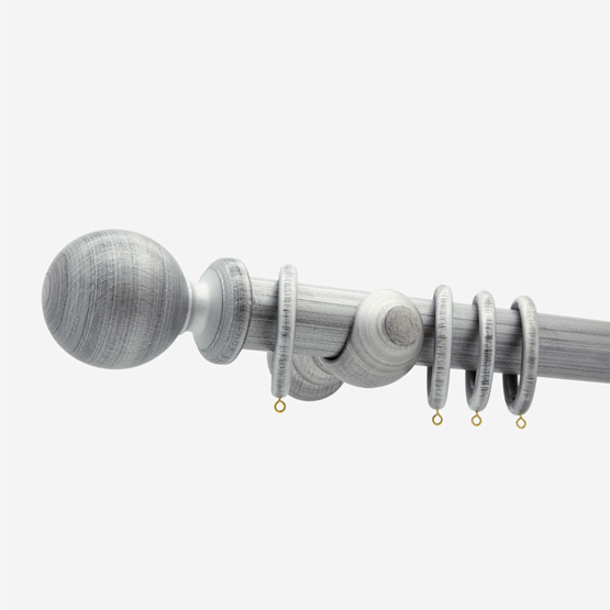 35mm Oxford Brushed Silver Ball Finial  pole
