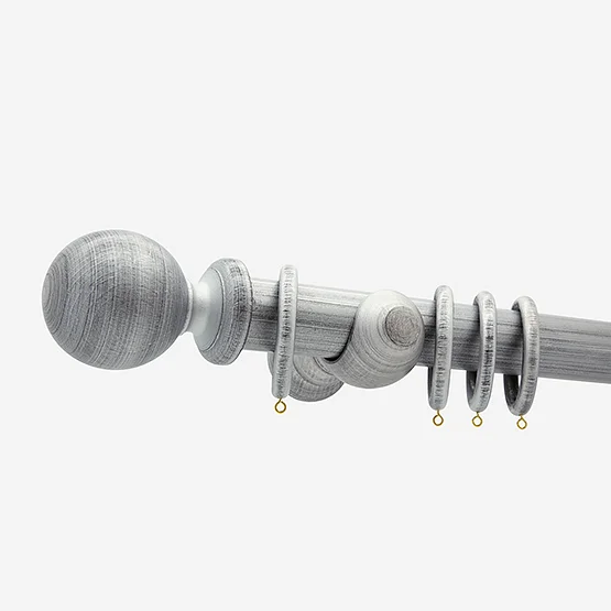 50mm Oxford Brushed Silver Ball Finial  pole