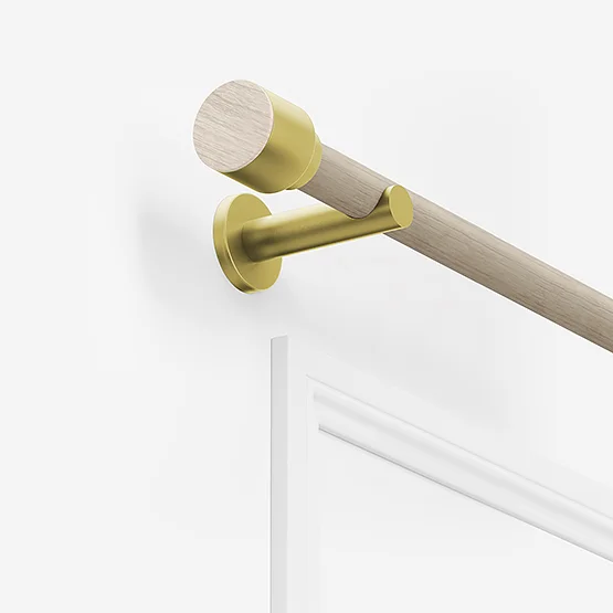 28mm Signature Brushed Gold & Light Oak Drum Eyelet pole