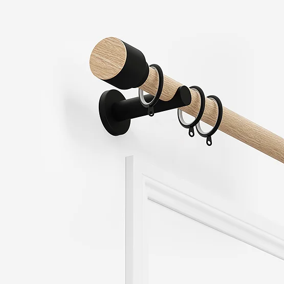 28mm Signature Matt Black & Natural Oak Drum pole
