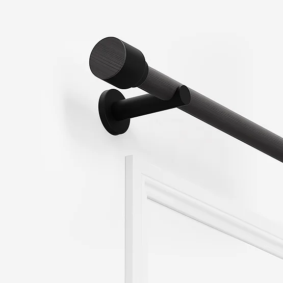 28mm Signature Matt Black & Smoke Grey Drum Eyelet pole