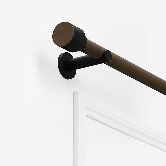 28mm Signature Matt Black & Walnut Drum Eyelet pole