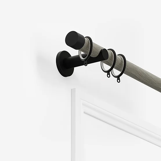 28mm Signature Matt Black & White Ash End Cap pole