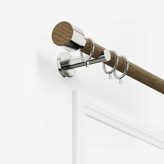 28mm Signature Stainless Steel & Aged Oak Drum pole