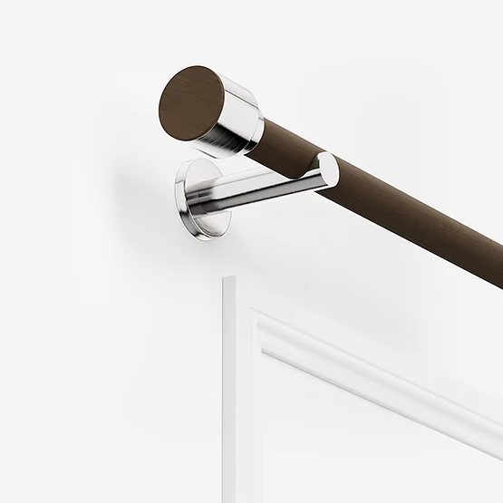 28mm Signature Stainless Steel & Walnut Drum Eyelet pole