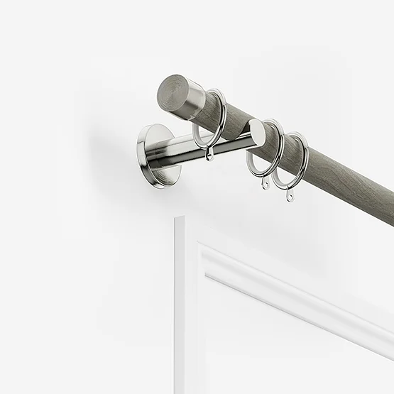 28mm Signature Stainless Steel & White Ash End Cap pole