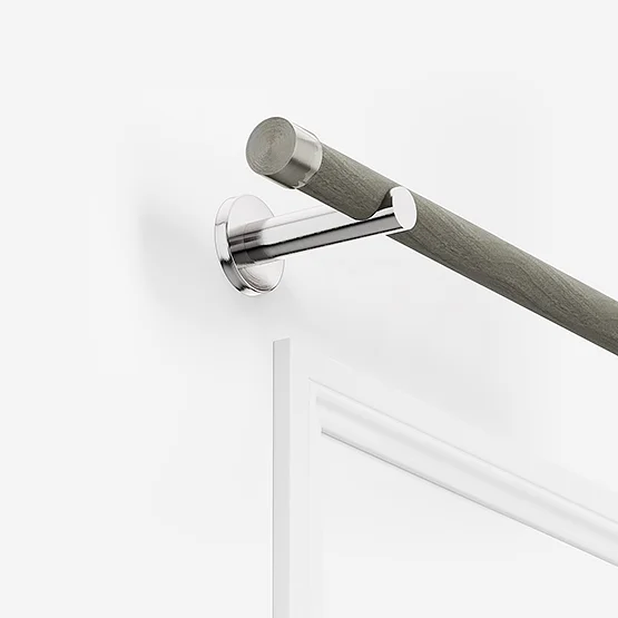 28mm Signature Stainless Steel & White Ash End Cap Eyelet pole