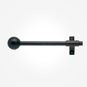12mm Black Wrought Iron Cannon Finials Curtain Pole
