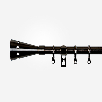 19mm Herald Black Nickel Trumpet Curtain Pole Curtain Pole