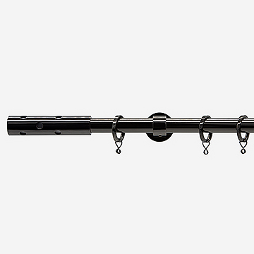 19mm Integration Black Nickel Oriel Curtain Pole