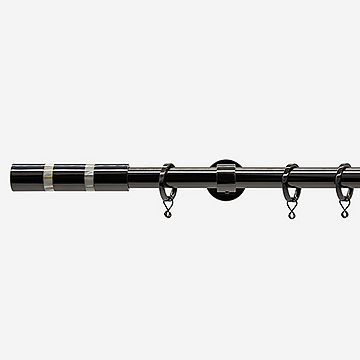 19mm Integration Black Nickel Pearl Curtain Pole