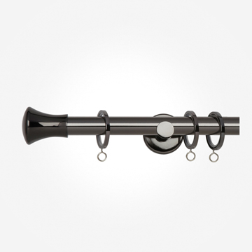 19mm Neo Black Nickel Trumpet Finial