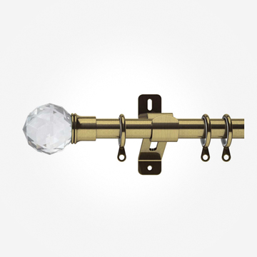19mm Swish Elements Capella Antique Brass Crystal Curtain Pole