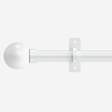 25mm Arc China White Ball Eyelet Curtain Pole