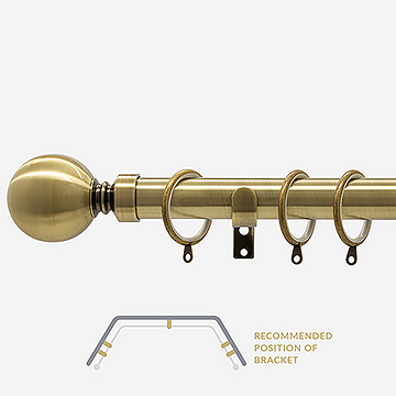 28mm Allure Classic Antique Brass Ball Bay Window