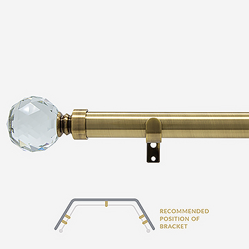 28mm Allure Classic Antique Brass Crystal Ball Eyelet Bay Window