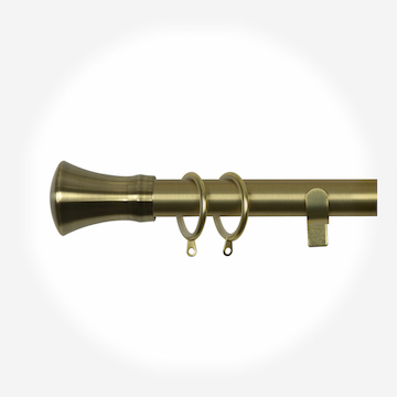 28mm Classic Antique Brass Trumpet Curtain Pole