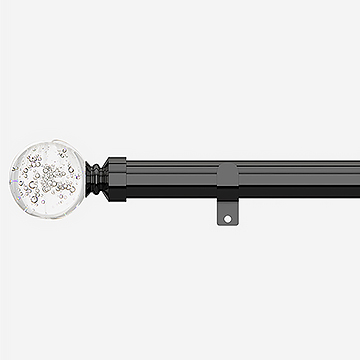 28mm Allure Classic Black Nickel Glass Bubbles Eyelet