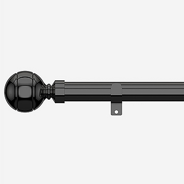 28mm Allure Classic Black Nickel Ribbed Ball Eyelet