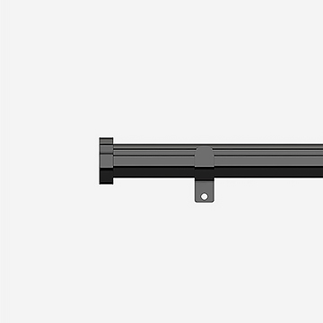 28mm Allure Classic Black Nickel Stud Eyelet Curtain Pole