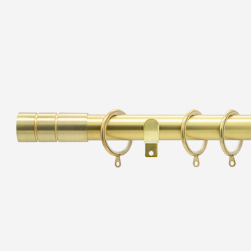 28mm Classic Brushed Gold Barrel Curtain Pole