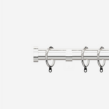 28mm Classic Chrome Stud Curtain Pole