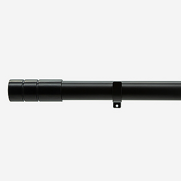 28mm Allure Classic Matt Black Barrel Eyelet Curtain Pole