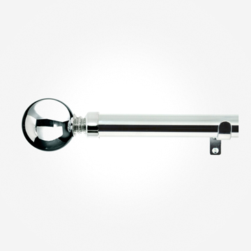 28mm Allure Classic Polished Chrome Ball Eyelet Curtain Pole