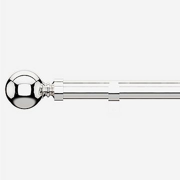 28mm Allure Classic Polished Chrome Ball Eyelet Curtain Pole