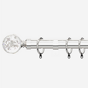 28mm Allure Classic Polished Chrome Glass Bubbles