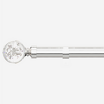 28mm Allure Classic Polished Chrome Glass Bubbles Eyelet