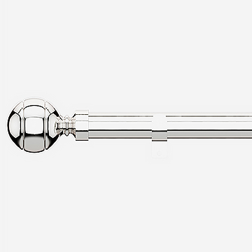 28mm Allure Classic Polished Chrome Ribbed Ball Eyelet