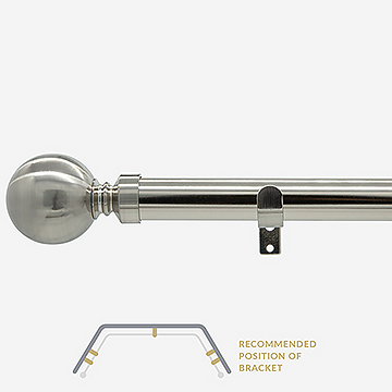28mm Allure Classic Stainless Steel Effect Ball Eyelet Bay Window