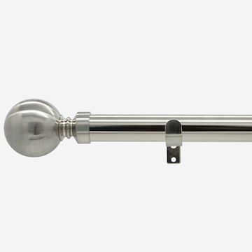 28mm Allure Classic Stainless Steel Effect Ball Eyelet Curtain Pole