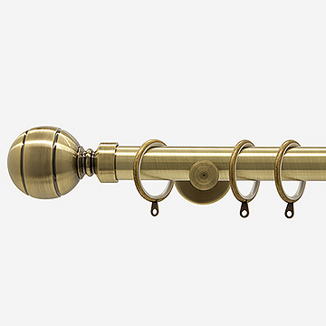 28mm Allure Signature Antique Brass Ribbed Ball