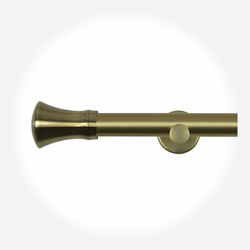 28mm Signature Antique Brass Trumpet Eyelet Curtain Pole