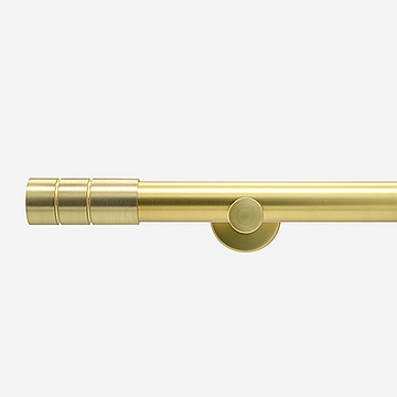 28mm Chateau Signature Brushed Gold Barrel Eyelet Curtain Pole Curtain ...
