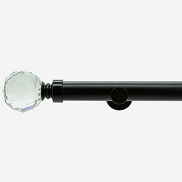 28mm Allure Signature Matt Black Crystal Eyelet
