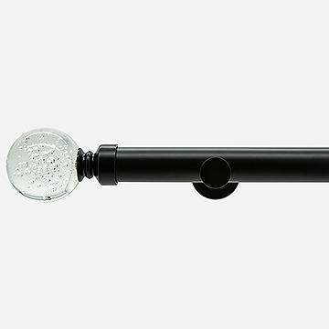 28mm Allure Signature Matt Black Glass Bubbles Eyelet