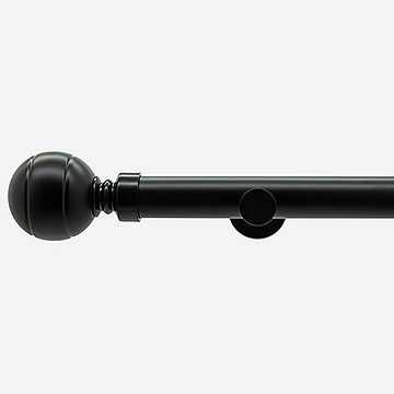 28mm Allure Signature Matt Black Ribbed Ball Eyelet