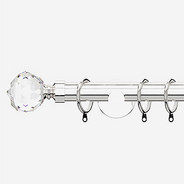 28mm Allure Signature Polished Chrome Crystal