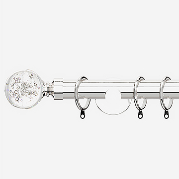 28mm Allure Signature Polished Chrome Glass Bubbles