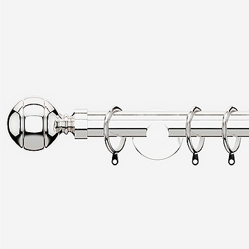 28mm Allure Signature Polished Chrome Ribbed Ball