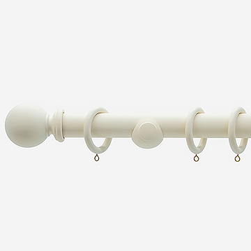 28mm Prime Ivory Ball Curtain Pole