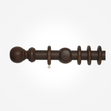 28mm Woodline Dark Oak Ball Finial
