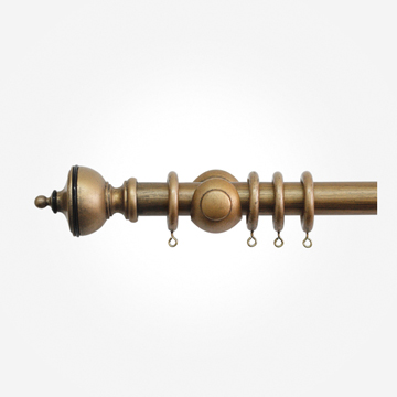 30mm Cathedral Antique Gold Exeter Finial