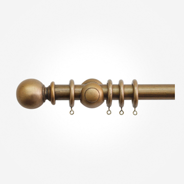 30mm Cathedral Antique Gold Plain Ball Finial